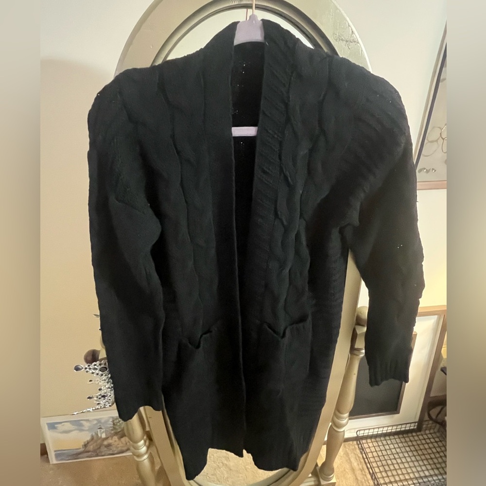 Elegant Black Knit Cardigan